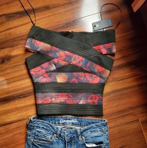 Guess bandage floral top